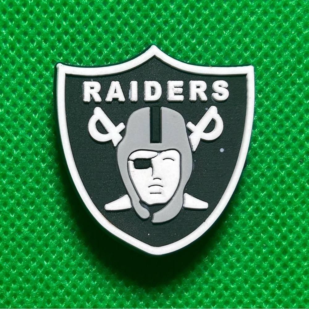 🌼 (5/$10 or 10/$15) NEW “NFL” Raiders Fun Croc Shoe Charm Collection